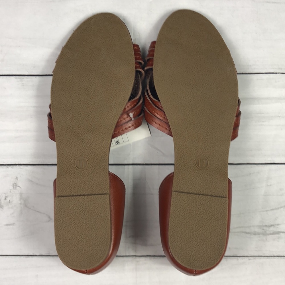 Universal Thread Saddle Brown Leather Sandals Sz11 - image 7